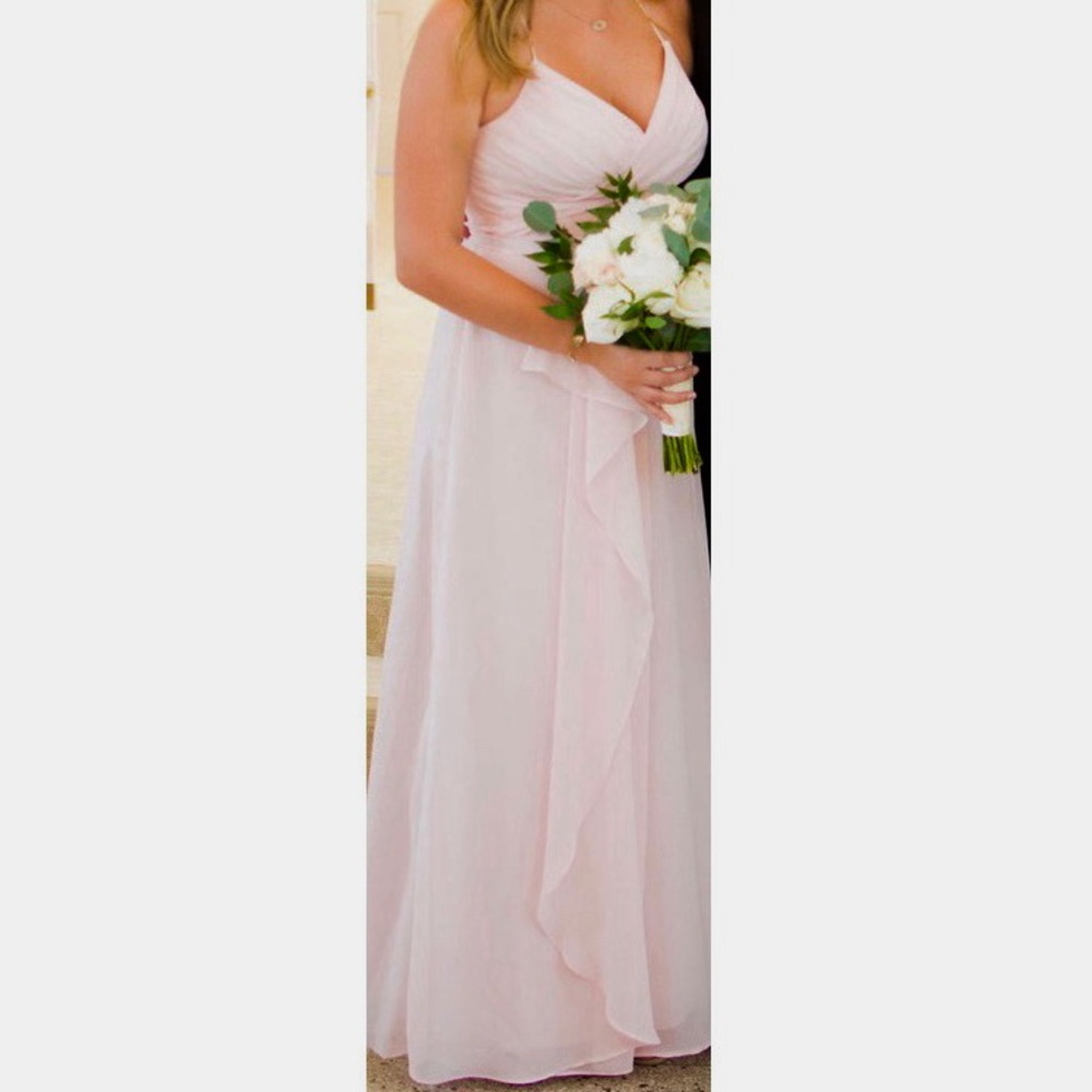 Azazie Dawn Blushing Pink Bridesmaids Dress